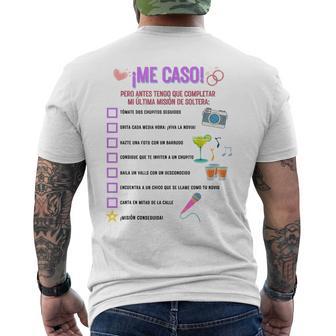 Despedida Deoltera Novia Pruebas Divertidas Camiseta Hombre Estampado Espalda - Regaloses