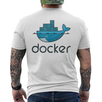 Docker Engine プラットフォーム間でのアプリケーションのデプロイと実行 メンズTシャツ バックプリント - Kawaiitshirt