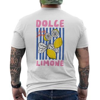 Dolce Amalfi Summer Lemon Italian Coastal Vibes Sunshine Men's T-shirt Back Print - Monsterry