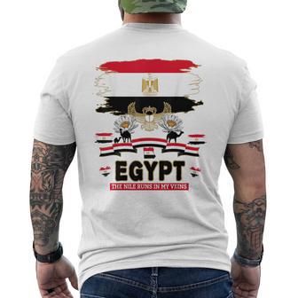 Egypt Flag Outfit Idea For Kids Novelty Egyptian Flag Themed Men's T-shirt Back Print - Thegiftio UK