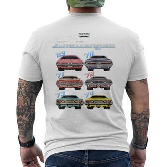 Evolution Of The Challenger、ホットロッド、マッスルカー、マグナム、RTe メンズTシャツ バックプリント - Kawaiitshirt
