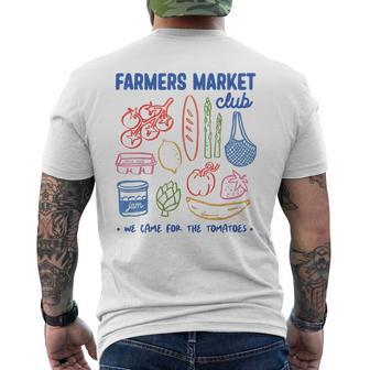 Farmer Market Club Fruit & Vegetable Cute Graphic Men's T-shirt Back Print - Monsterry