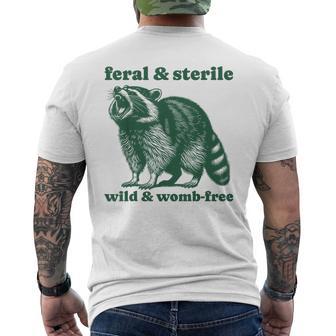 Feral And Sterile Raccoon Hysterectomy Uterus Women's Men's T-shirt Back Print - Thegiftio UK