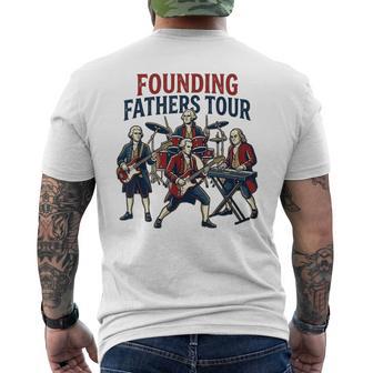 Founding Fathers Rock Band Tour 1776 History Men's T-shirt Back Print | Seseable UK