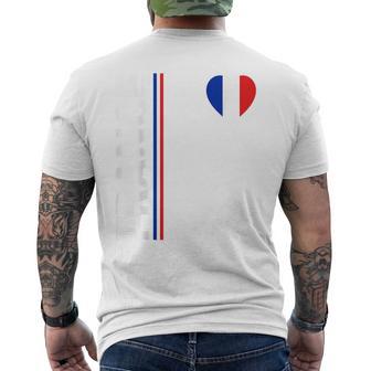 France Drapeau Coeur Fierté Patriotique Français T-shirt imprimé au dos - Cadeauxyz
