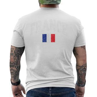 France Flag Vintage Men's T-shirt Back Print - Thegiftio UK