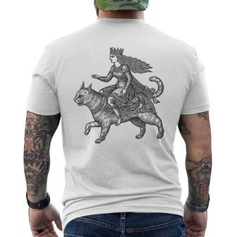 Freya Goddess Freyja Viking Norse Mythology Celtic Knot Men's T-shirt Back Print - Thegiftio UK
