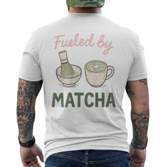 Fueled By Matcha Divertido Téerde Japonés Amantes Latte Camiseta Hombre Estampado Espalda - Regaloses