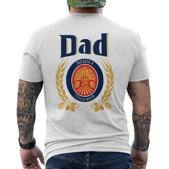 Fun Dad Needs A Cold Beer Drink Beer Father's Day Men's T-shirt Back Print - Thegiftio UK