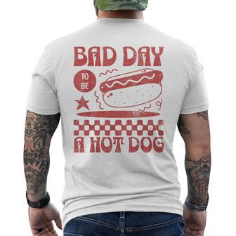 4Th Of July Bad Day To Be A Hot Dog Men's T-shirt Back Print - Thegiftio UK