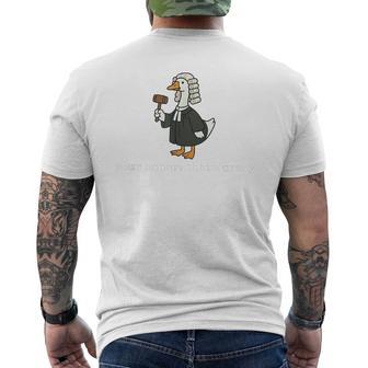 Goose Silly Lawyer Law School Graduation Future Lawyer Men's T-shirt Back Print | Seseable UK