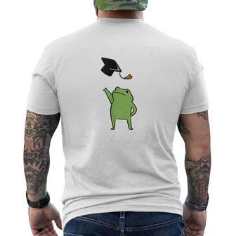 Huzzah Frog Graduation Saying Men's T-shirt Back Print - Thegiftio UK