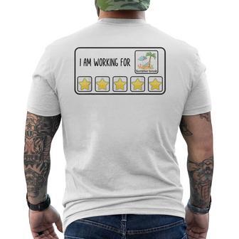 I'm Working For Summer Break Teachers Vacations Men's T-shirt Back Print - Thegiftio UK