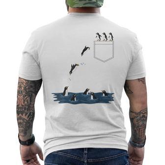 Penguin Pocket Cute Diving Penguin For Animal Lover Men's T-shirt Back Print | Seseable UK