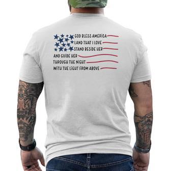 God Bless America Land That I Love Stand Beside Her Men's T-shirt Back Print - Thegiftio UK