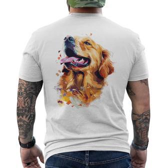 Golden Retriever Motivo Cane Grafica Per Animali Domestici Golden Retriever T-shirt da uomo con stampa posteriore - Novitaregali