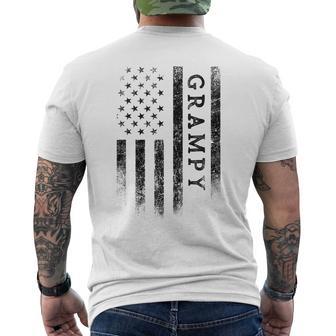 Grampy Patriotic American Usa Flag Father's Day Grampy Men's T-shirt Back Print - Thegiftio UK