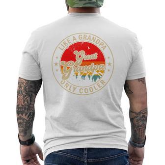 Great Grandpa Like A Grandpa Only Cooler Retro For Grandpa Performance Men's T-shirt Back Print - Thegiftio