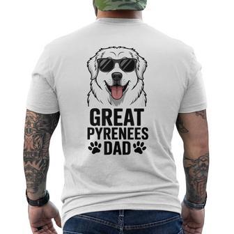 Great Pyrenees Dog Dad Fathers Day Pet Owner Animal Lover Men's T-shirt Back Print - Monsterry