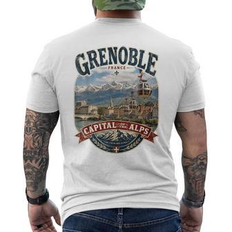 Grenoble France Capitale Des Alpes Téléphériqueintage T-shirt imprimé au dos - Cadeauxyz