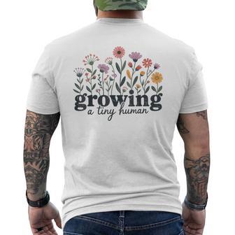 Growing A Tiny Human Men's T-shirt Back Print | Mazezy