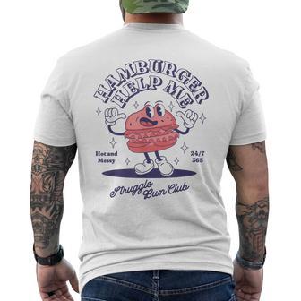 Hamburger Help Me Truggle Bun Club Men's T-shirt Back Print - Thegiftio UK