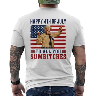 Happy 4Th Of July To All You Sumbitches Men's T-shirt Back Print - Thegiftio UK