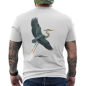 Héron Bleu Observateur D'oiseaux T-shirt imprimé au dos - Cadeauxyz