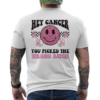 Hey Cancer You Picked The Wrong Bitch Men's T-shirt Back Print - Thegiftio UK