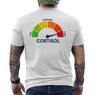High Cortisol Levels Meme Men's T-shirt Back Print - Thegiftio UK