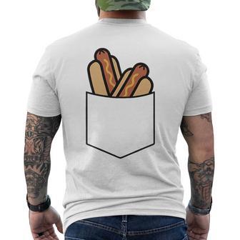 Hotdog Pocket Hotdog In The Pocket Minimalist Men's T-shirt Back Print - Thegiftio UK
