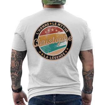 Idée Cadeau Prénom Christophe L'homme Le Mythe La Légende Haut De Gamme T-shirt imprimé au dos - Cadeauxyz