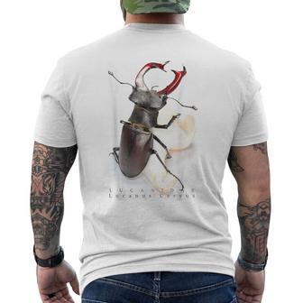 Insecte Coléoptère Lucanus Cervus Lucanidae T-shirt imprimé au dos - Cadeauxyz