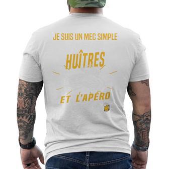 J'aime Les Huîtres Et L'apéro Cadeau Original Haut De Gamme T-shirt imprimé au dos - Cadeauxyz