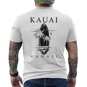 Kauai Hawaii Surf Vintage Surf Surfer Men's T-shirt Back Print - Monsterry