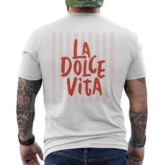 La Dolce Vita Italian Summer Coastal Graphic Comfort Colors Crop Top Men's T-shirt Back Print - Thegiftio UK