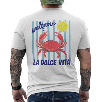 La Dolceita Crab Lemon Italia Costeraerano Retro Gráfico Camiseta Hombre Estampado Espalda - Regaloses