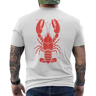 Langostas Graciosas Peces Pequeñaencilla Langosta Camiseta Hombre Estampado Espalda - Regaloses