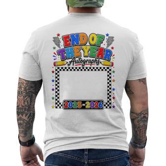 Last Day Of School End Of The Year Autographs 2025-2026 Kids Men's T-shirt Back Print | Mazezy