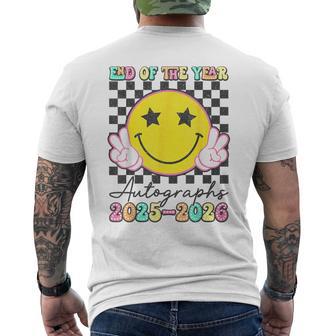 Last Day Of School End Of The Year Autographs 2025-2026 Men's T-shirt Back Print - Thegiftio UK
