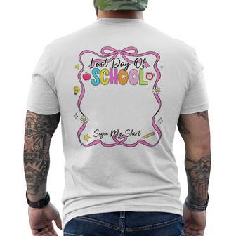 Last Day Of School Sign My Graduation Summer Kid Men's T-shirt Back Print | Mazezy
