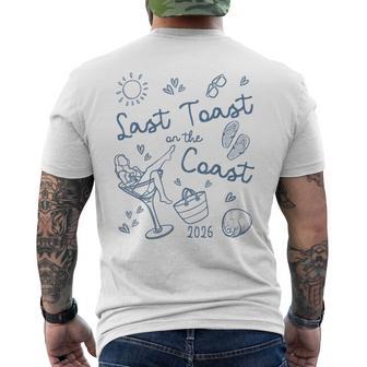 Last Toast On The Coast 2026 Beach Bachelorette Team Bride Men's T-shirt Back Print - Monsterry