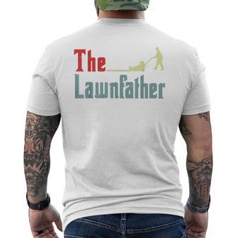 The Lawnfather Dad Lawn Mower Papa Yard Work Men's T-shirt Back Print - Thegiftio UK