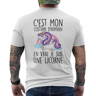 Licorne Costume D'humain Enrai Jeuis Une Licorne Adultes T-shirt imprimé au dos - Cadeauxyz