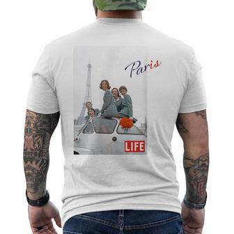 Life Picture Collection トラベル（９） エッフェル塔 ／ フランス ／ パリ メンズTシャツ バックプリント - Kawaiitshirt