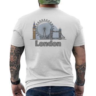 Lindo Recuerdo De Londres Inglaterra Para Niños Pequeños Y Niñas Camiseta Hombre Estampado Espalda - Regaloses