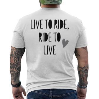 Live To Ride Ride To Live To Live Cute Equestrian Lover Cita Camiseta Hombre Estampado Espalda - Regaloses