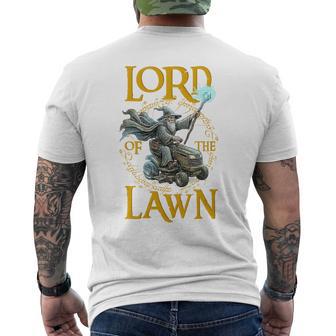 Lord Of The Lawn Nerd Dad Father's Day Fantasy Tri-Blend Men's T-shirt Back Print - Thegiftio UK