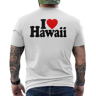 I Love Heart Hawaii Hawaiian Islands Men's T-shirt Back Print | Seseable UK