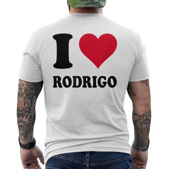 I Love Rodrigo メンズTシャツ バックプリント - Kawaiitshirt